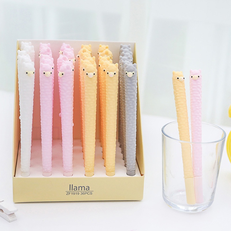 Bút Mực Gel Ngòi 0 5mm Mực Xanh Dương / Đen Hình Lạc Đà Dễ Thương Cho Bé