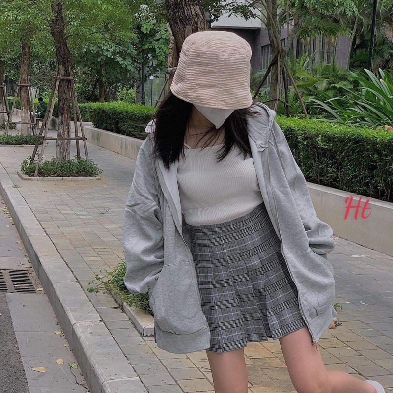 Áo khoá nỉ cotton JIL SANDER HT12