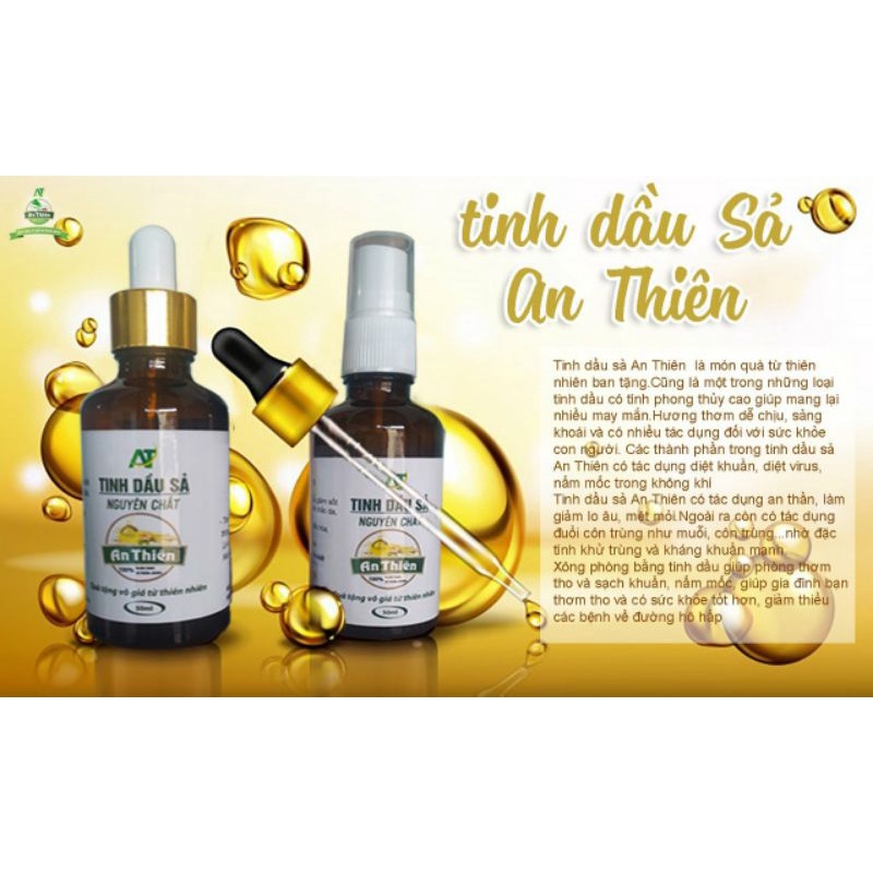 Tinh dầu xả nguyên chất thiên nhiên An Thiên 50ml