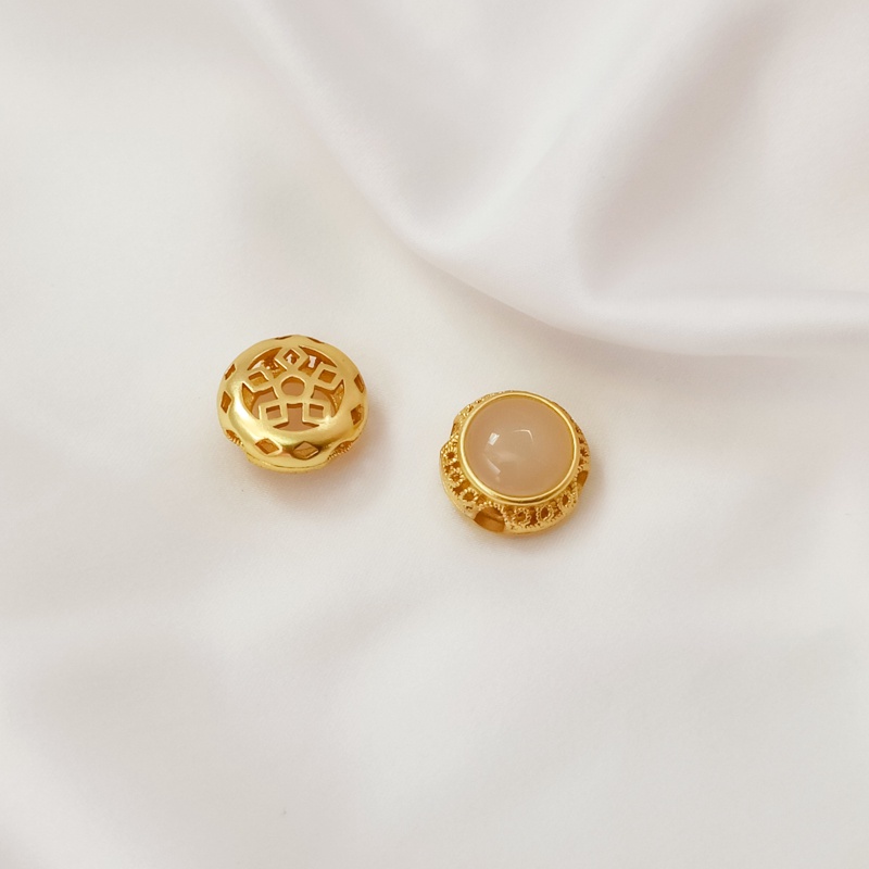 Hạt Đá Ngọc Bích 18K Nhiều Màu Sắc Kiểu Cổ Điển Dùng Làm Trang Sức diy