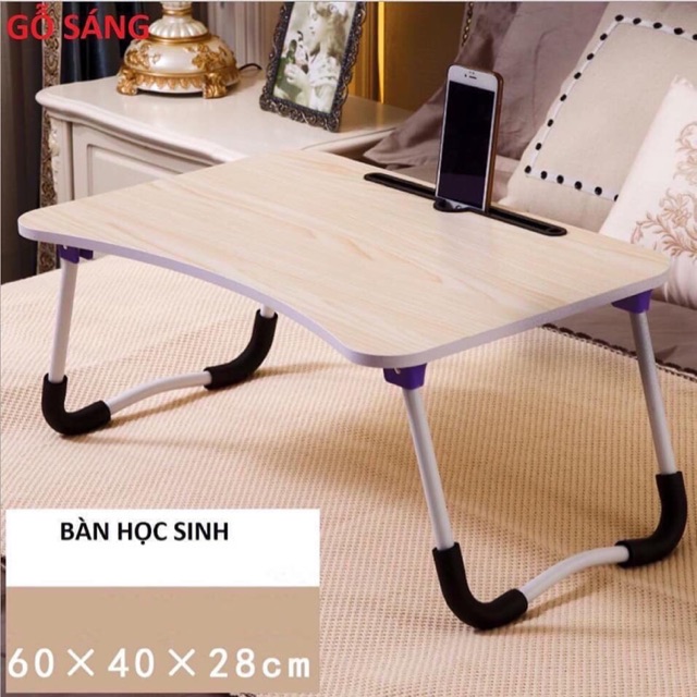 Bàn gỗ laptop có chỗ để ipad