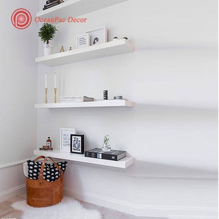 Kệ gỗ treo tường thanh ngang kết cấu âm tường giấu chân 40x15cm