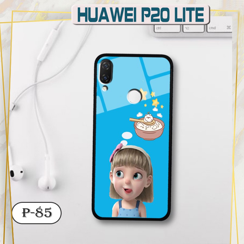 Ốp lưng kính 3D Huawei P20 Lite- hình cute