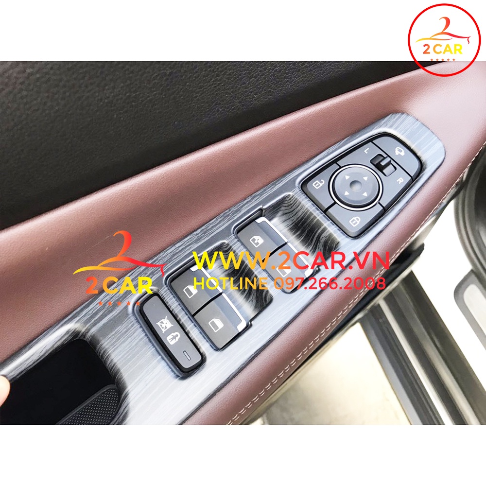 Ốp nội thất Huyndai Santafe 2019-2021 vân đá cao cấp, Ốp trang trí nội thất Santafe vân đá