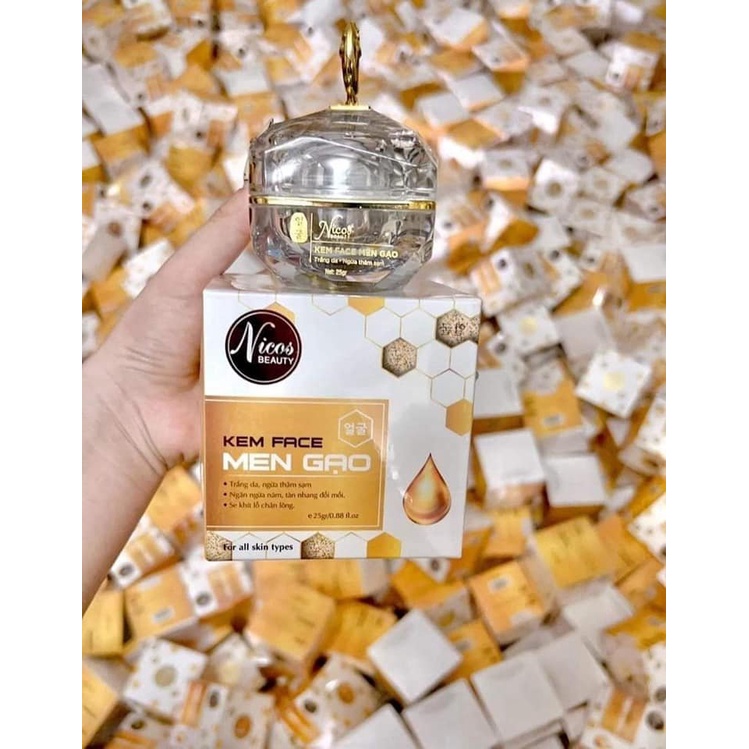 Kem Face Cấy Trắng Men Gạo Nicos Beauty Chính Hãng