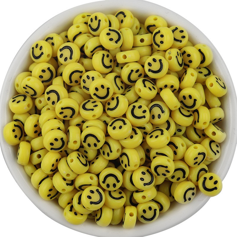 Bộ 100 Hạt Nhựa Hình Oval 4x7mm Làm Trang Sức DIY Charms