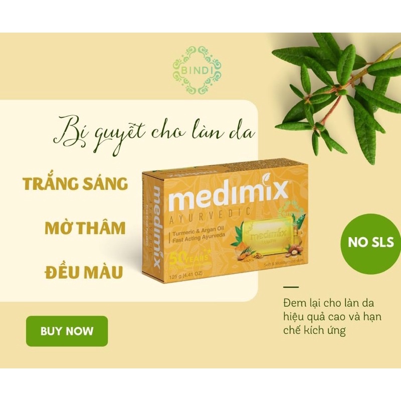 Xà Phòng Medimix Nghệ & Dầu Argan sáng da bánh 125gr