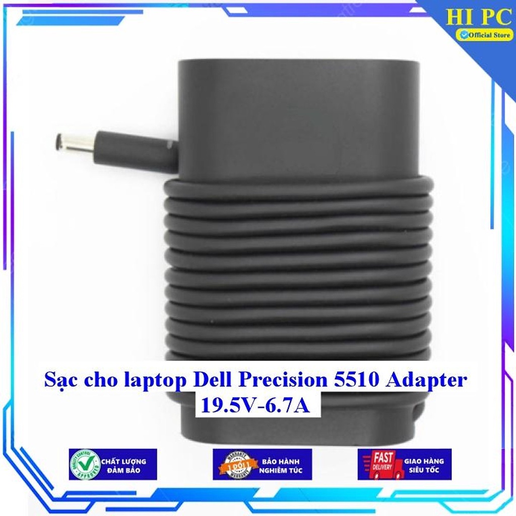 Sạc cho laptop Dell Precision 5510 Adapter 19.5V-6.7A - Hàng Nhập khẩu