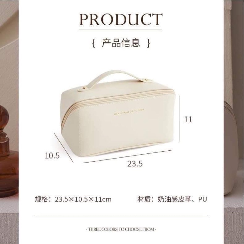 TÚI ĐỰNG MỸ PHẨM CHỐNG NƯỚC DA PU