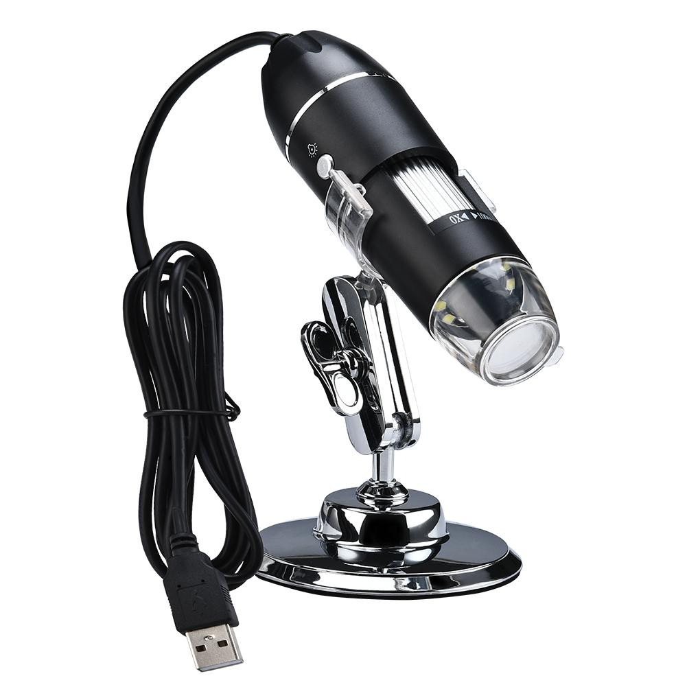 Kính Hiển Vi Điện Tử Zoom 1600x 8 Led Usb