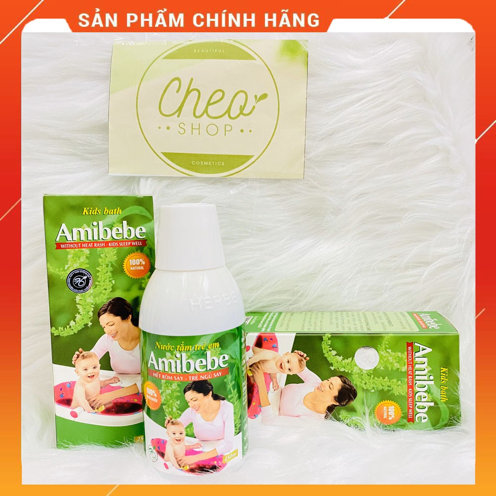 Nước tắm thảo mộc Amibebe 250ml