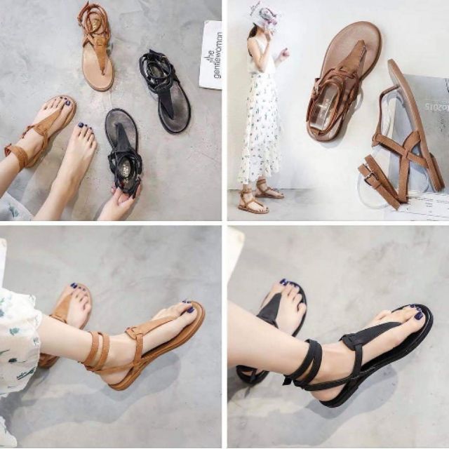 Giày sandal kẹp phong cách chiên binh