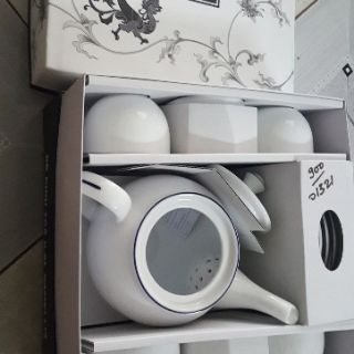 Bộ trà 0.8L Came Chỉ Xanh Dương