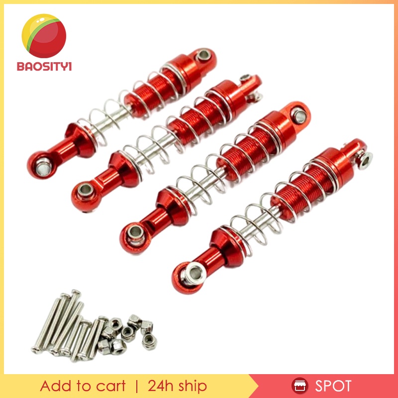 Set 1 / 4 Phuộc Giảm Xóc Bằng Kim Loại Nhôm Thay Thế Cho Xe Hơi Điều Khiển Từ Xa MN D90 D91 99S WPL C14 C24 1 / 12