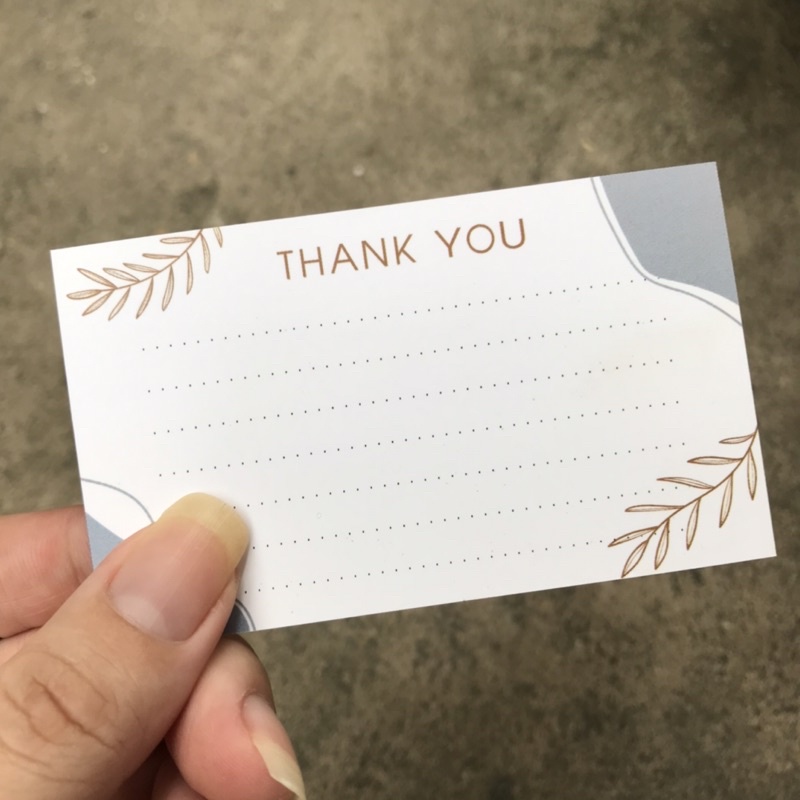 Combo 100 cái  thankyoucard, thiệp cảm ơn, Thẻ cám ơn có sẵn, Giấy bìa cứng cán màng size 9x5.5cm