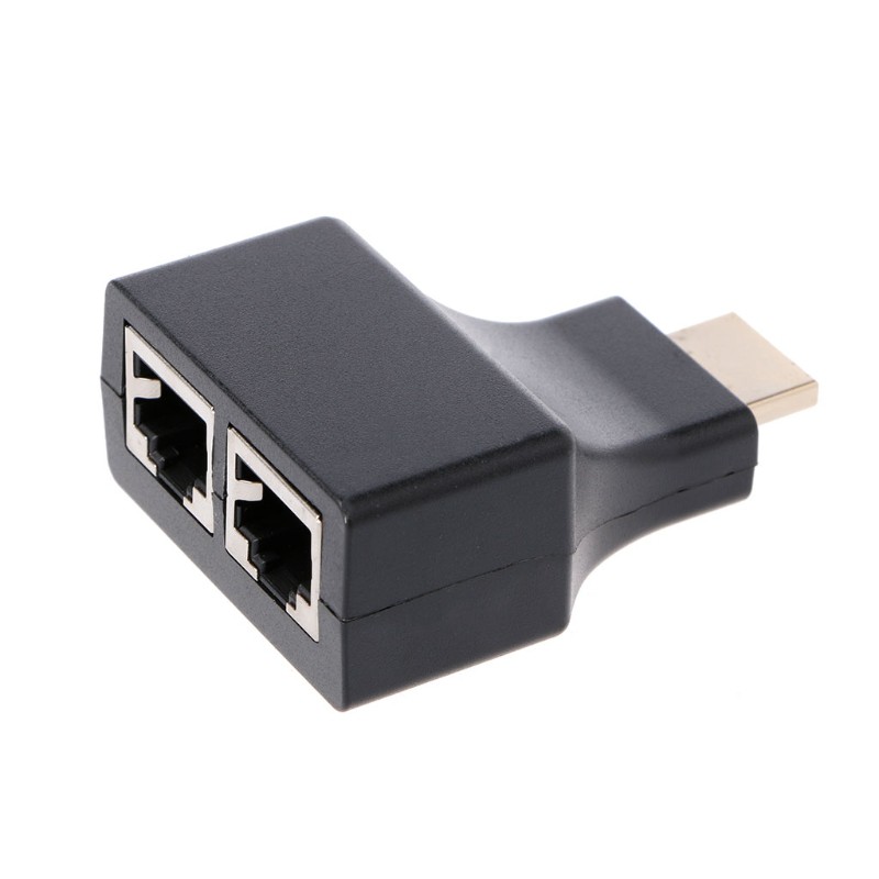 Giắc chuyển cổng HDMI sang 2 RJ45 CAT5E CAT6 UTP LAN Ethernet 1080P HDMI