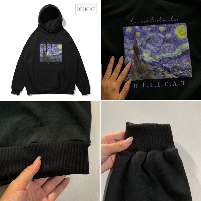 Áo sweater hoạ tiết Starry Night