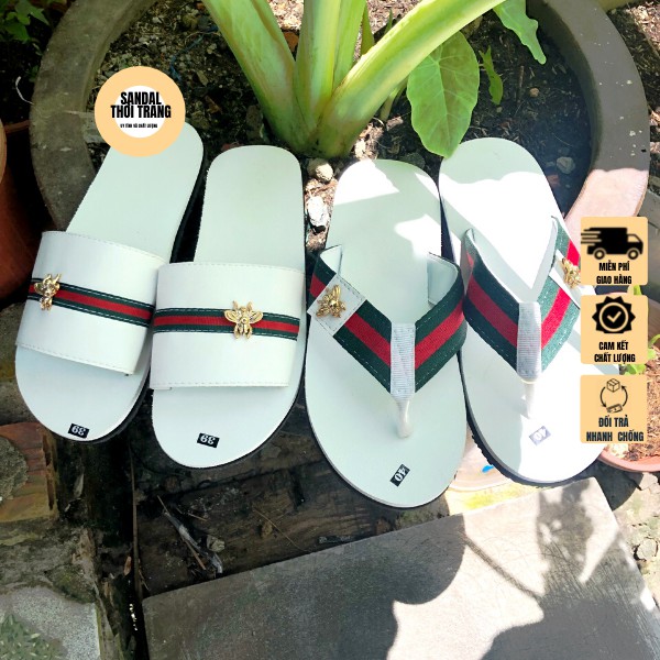 Dép cặp nam nữ, SANDALTHOITRANG Dép sandal nữ quai ngang và Dép nam quai kẹp, [ẢNH THẬT 100%] full size 30-44