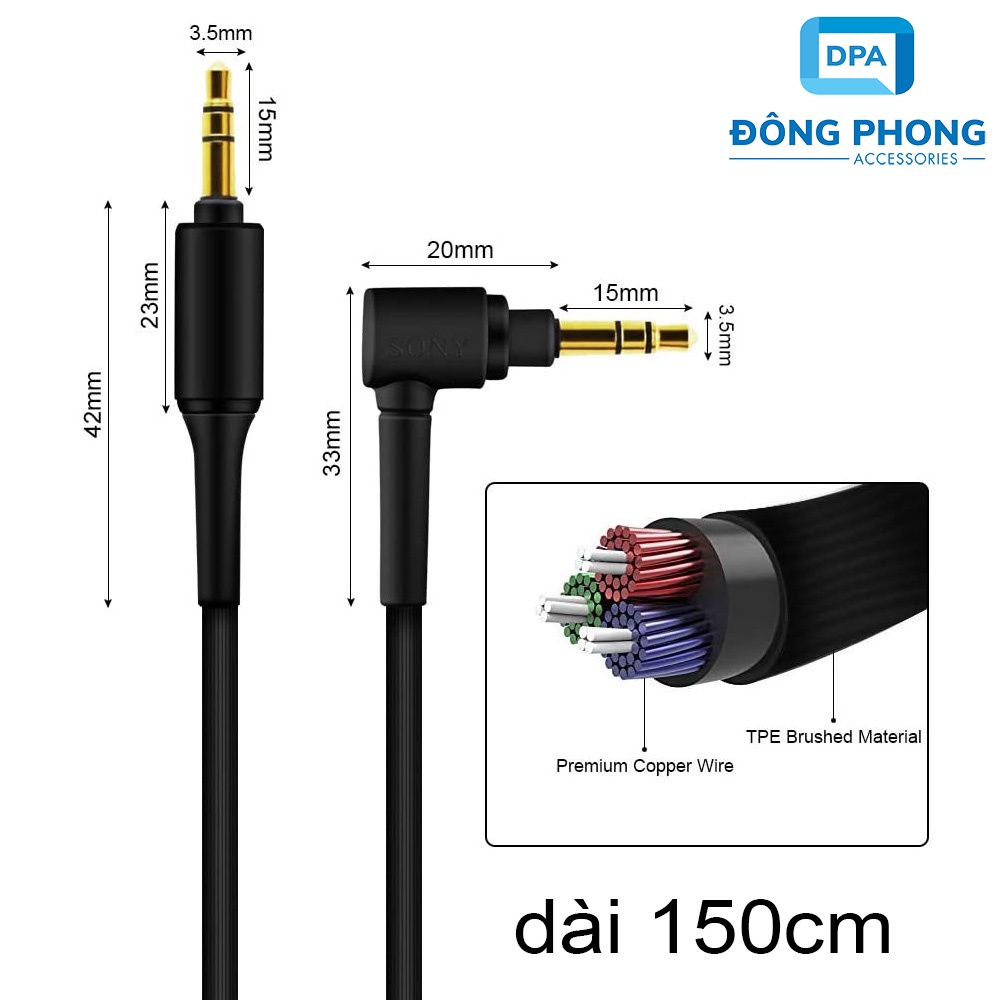 Dây Âm Thanh Sony 2 Đầu 3.5mm Chính Hãng