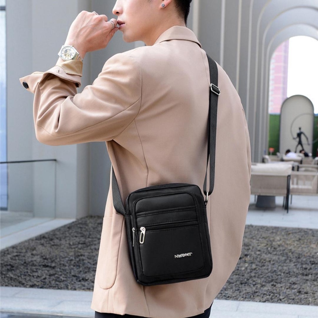 Túi đeo chéo nam messenger vải Canvas kháng nước thời trang nhỏ gọn tiện lợi TC11