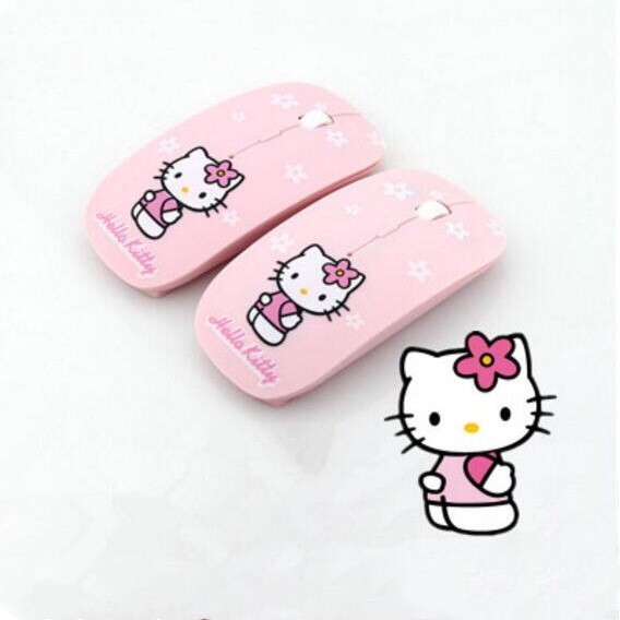 Chuột Không Dây Hình Hello Kitty Dễ Thương 2.4g