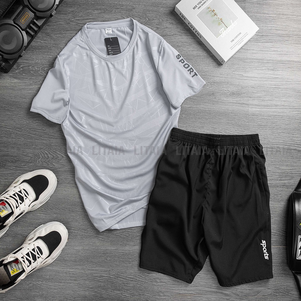 Bộ thể thao nam chất thun lạnh co dãn 4 chiều cực thoáng mát, thấm hút mồ hôi tốt, co dãn thoải mái
