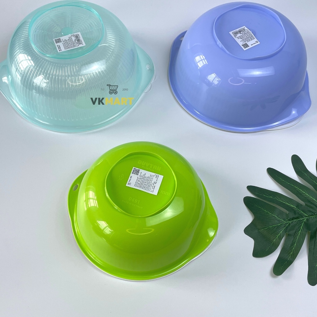 Bộ thau rổ 2 in 1 nhựa Duy Tân, đa năng dùng rửa thực phẩm, đựng đồ