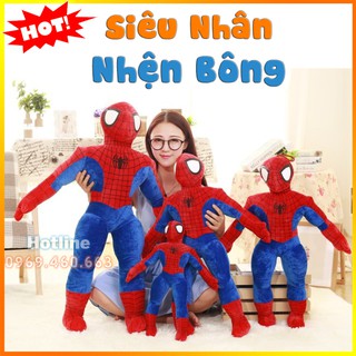 Người Nhện bông. Gấu bông Người Nhện loại đẹp. 4 size