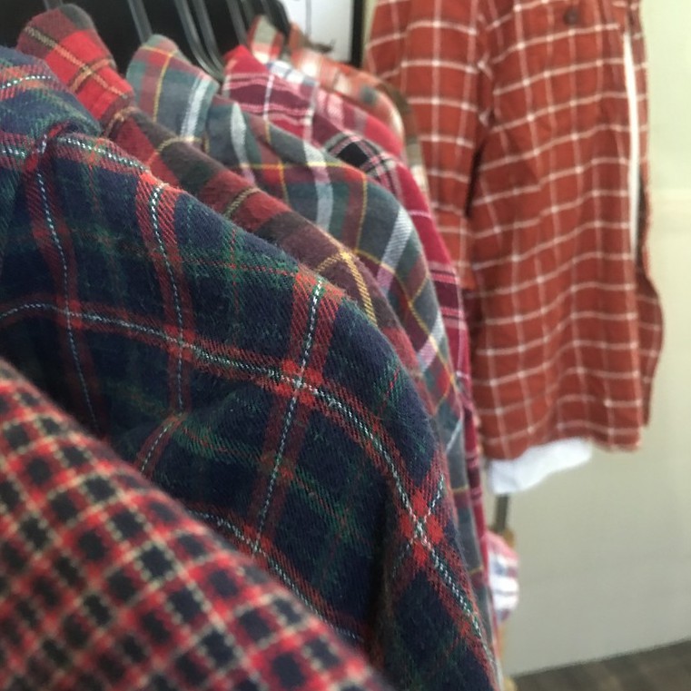 Áo sơ mi caro - flannel secondhand - inbox chọn mẫu - - vintage, cổ điển - Mousi 2hand