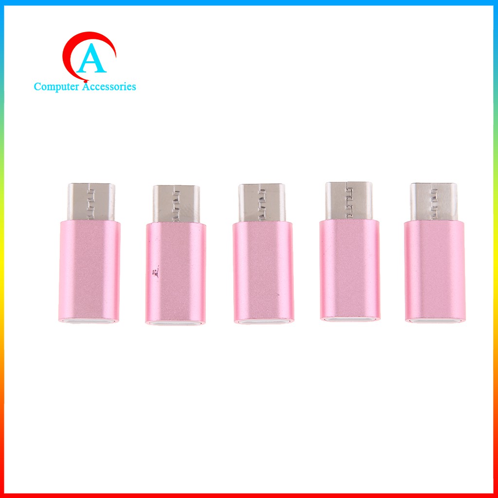 Bộ Chuyển Đổi Usb 3.1 Type C Sang Micro Usb Female Cho Android,Galaxy S7 Edge, Nexus 5,5pcs