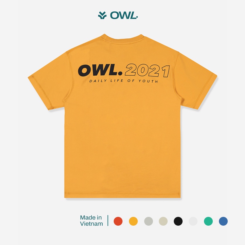 Áo thun nam nữ unisex OWL BRAND - SOFTWEAR TEE 2021 Vàng - OWL310321