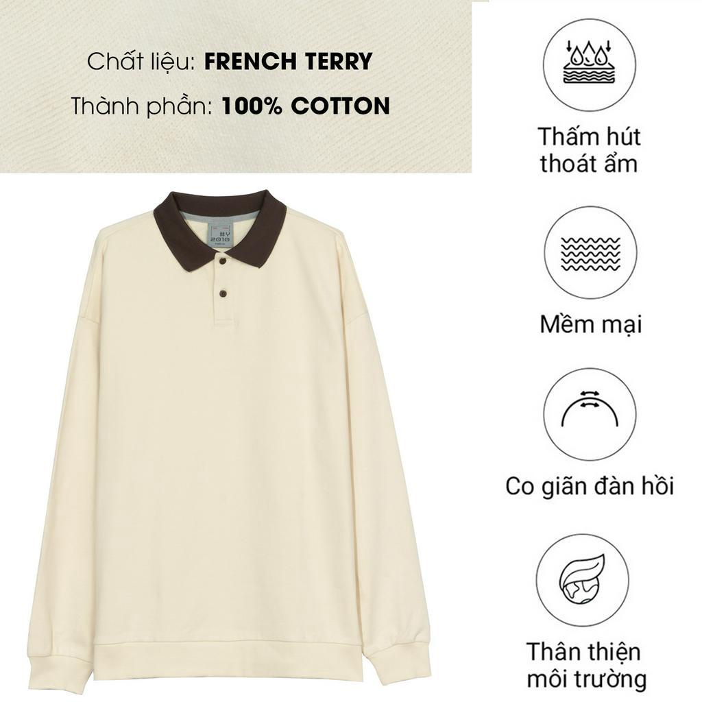 Áo Sweater Nam  Nữ Form Rộng Có Cổ Tay Dài Đơn Giản Thời Trang Thương Hiệu Y2010 The Style Of No Style 49 21562 |YaMe|