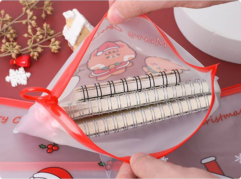 Hộp đựng bút plastic đơn giản xinh xắn Kawaii PVC transparent Pencil Case Cute pattern School Supplies Student Stationery kids friend classmate Christmas gift Stationery Cosmetic Storage bag