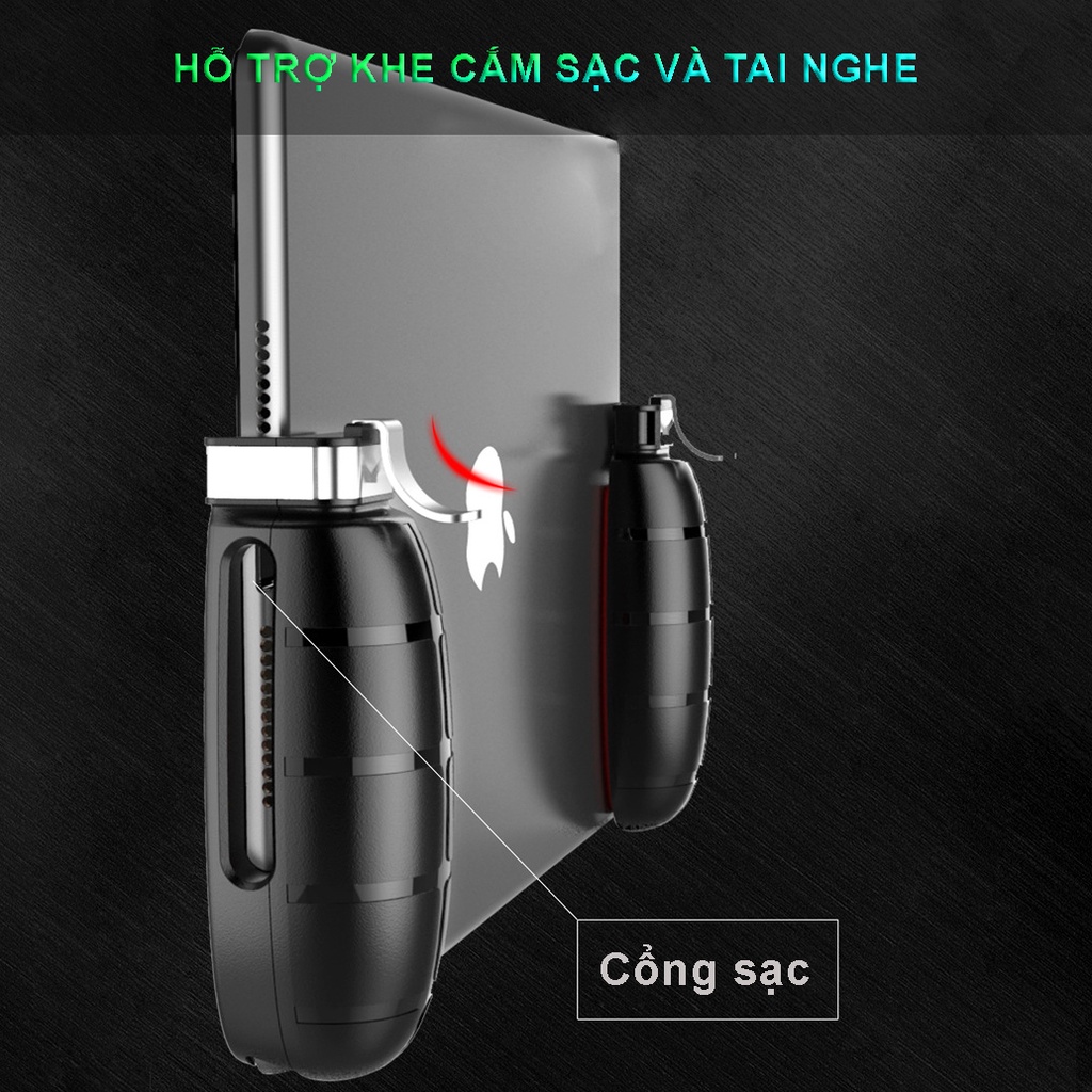 Tay cầm chơi game cho iPad Tablet SIDOTECH AKPAD-T thao tác 4 ngón ghìm tâm dễ dàng chơi game PUBG / FreeFire / ROS