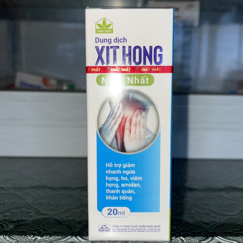 Xịt Họng Nhất Nhất 20Ml Giảm Ngứa Họng, Ho, Viêm Họng