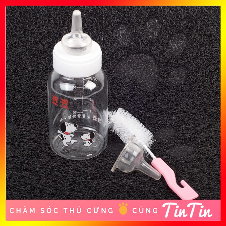 Bình ti bơm sữa cho chó mèo sơ sinh 120ml #Tintin Pet Store