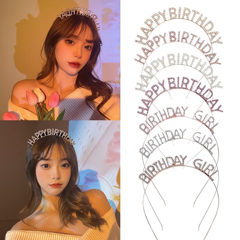 Băng Đô Chữ Happy Birthday Xinh Xắn Cho Nữ timetunnel