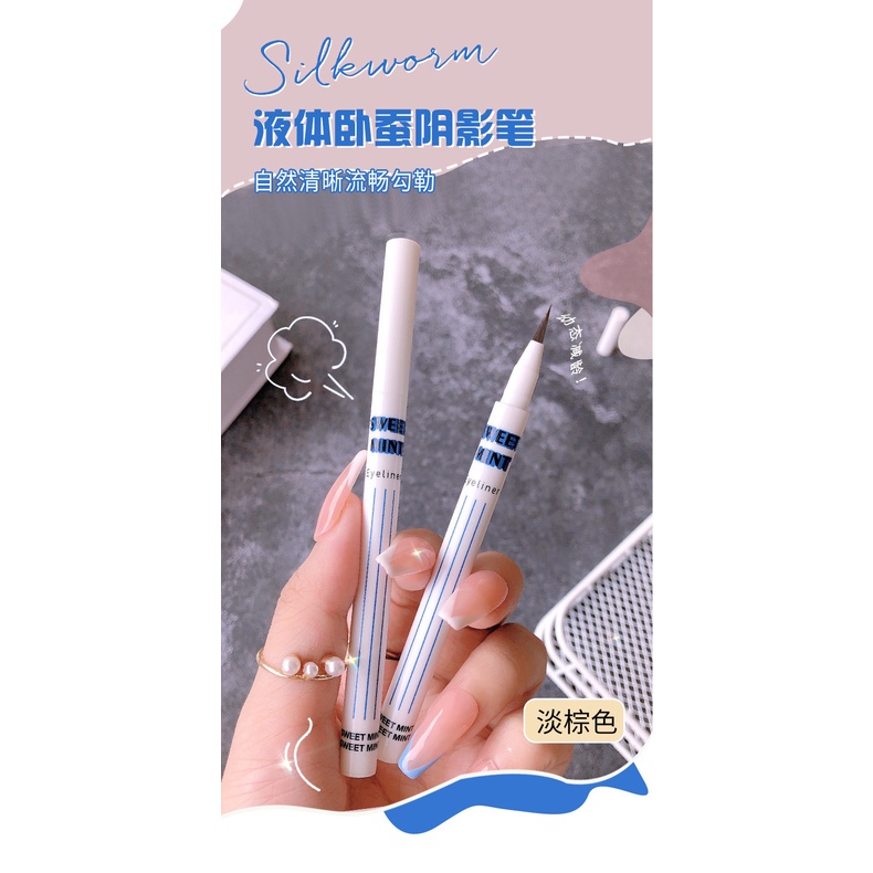 Bút Kẻ Mắt Màu Trắng / Xanh Dương Ngọt Ngào Màu Sắc