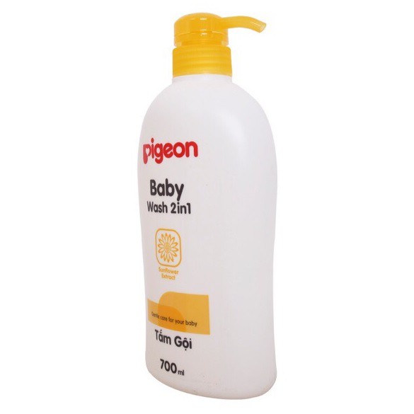 Sữa tắm gội toàn thân Pigeon Baby 2 trong 1 hương Hoa Hướng Dương chai 700ml