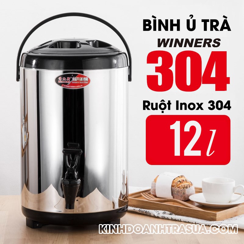 Bình Ủ Trà 12L Winner - Ruột Inox 304