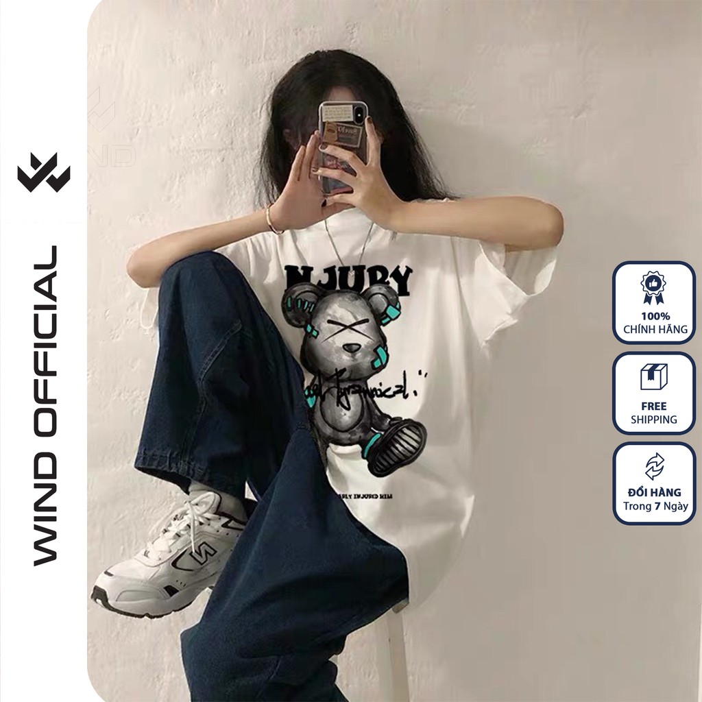 Áo phông rộng WIND unisex tay lỡ form rộng NJURY thời trang nam nữ oversize ulzzang | BigBuy360 - bigbuy360.vn