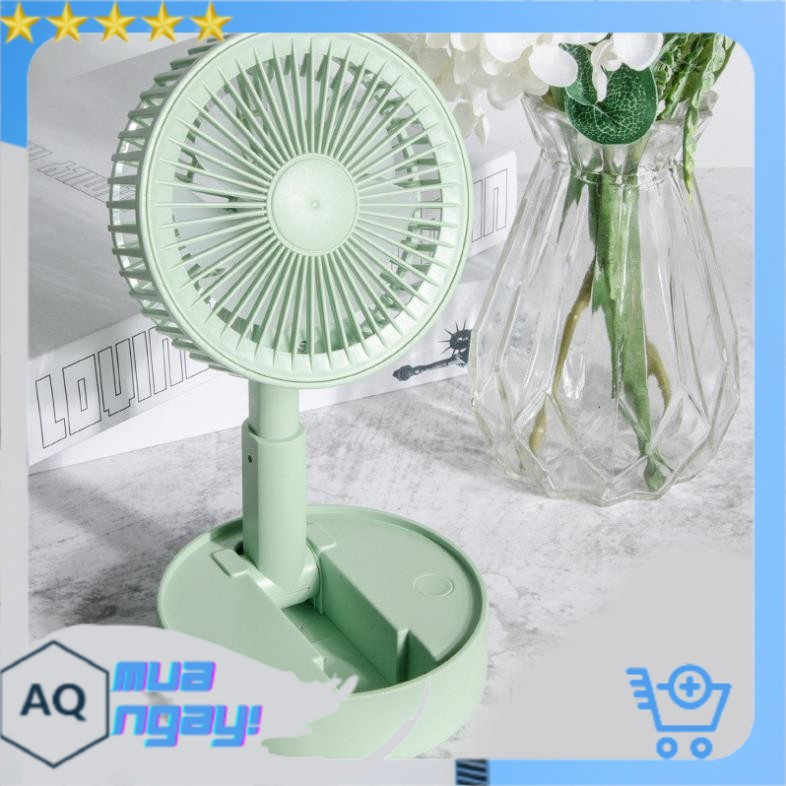 Quạt Mini Để Bàn Sạc Tích Điện Gấp Gọn USB Fan A9, Siêu Tiện Dụng Cho Mùa Hè 2021