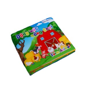 Sách vải song ngữ TONYKIDS cho bé chủ đề Động vật nông trại