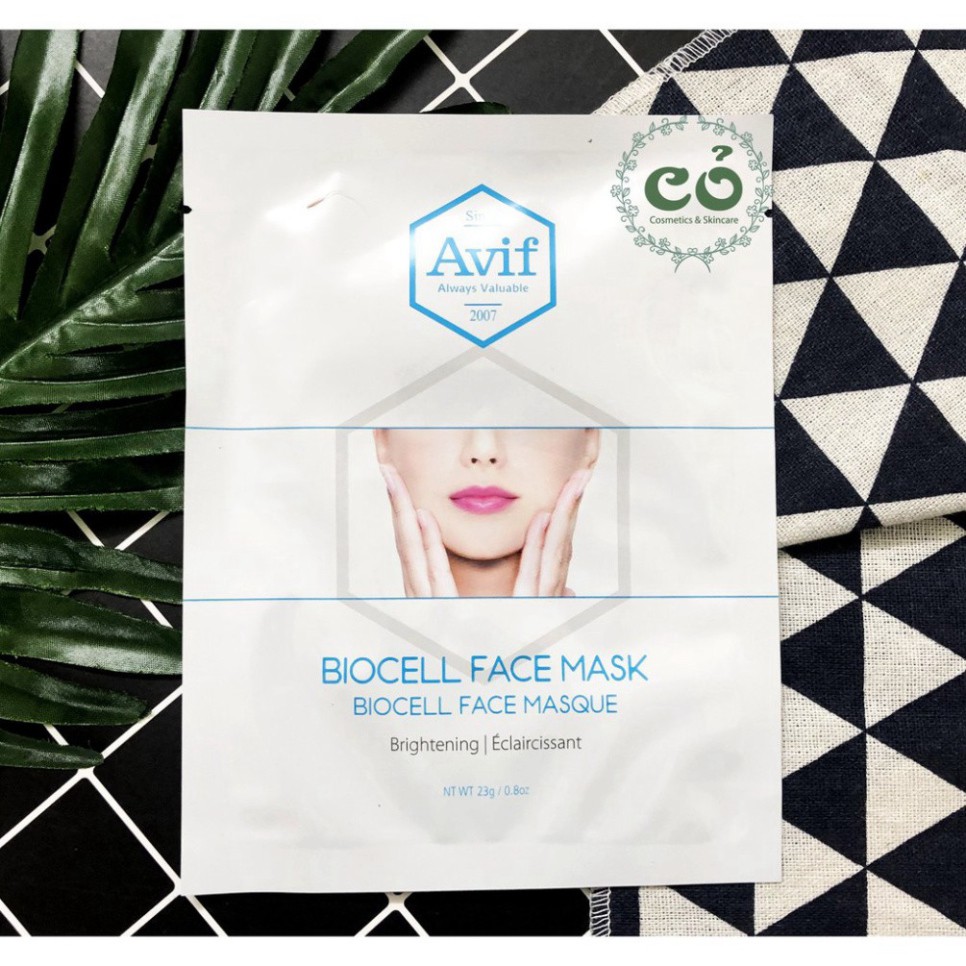 Mặt Nạ Giấy Dưỡng trắng Da Cao Cấp Avif Biocell Face Mask R3