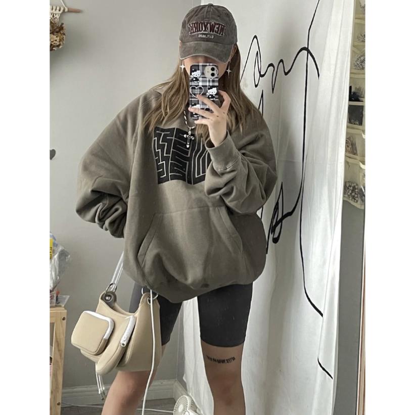 Áo Hoodie Dáng Rộng Phong Cách Retro Mỹ Cá Tính Cho Nữ | BigBuy360 - bigbuy360.vn