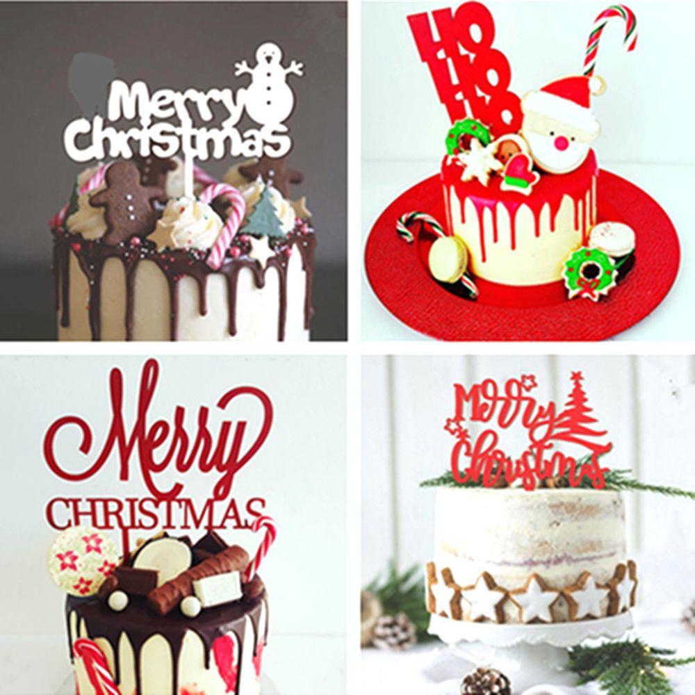 YNATURAL Que Cắm Trang Trí Bánh Chữ Merry Christmas