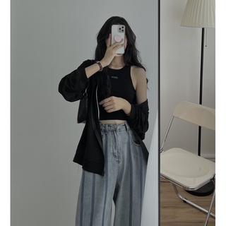 Jeans suông sọc dọc 3555