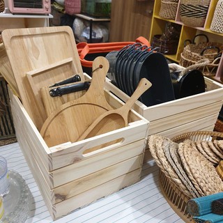 [NHÀ CỦA ANG] Thùng gỗ pallet size 42 trồng cây trang trí ban công - khay gỗ thông đa năng tận xưởng