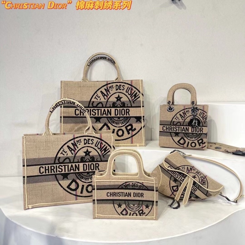 Túi dior saddle thổ cẫm cầm tay