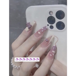 Nailbox tím đính nơ mộng mơ